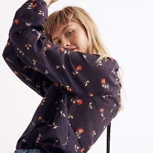 Madewell Duet Peasant Top in Sweet Blossoms